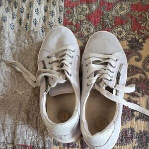 REVITALIGN Cream Women's Sneakers with Zipper